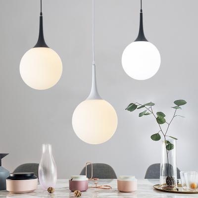 China Luxury Nordic Led Simple Office Chandelier Ceilling Chandelier Light Glass Ball Decoration Circle Living Room Lamp for sale