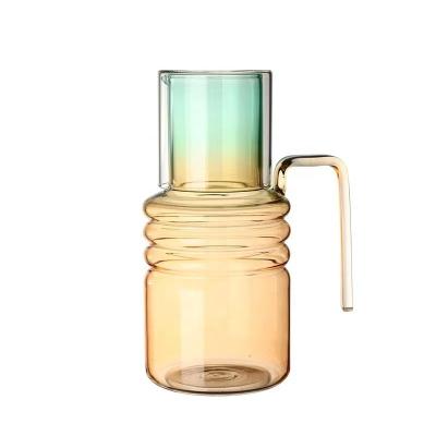 China Sustainable Borosilicate Glass Water Jug/Carafe with Drip-Free Mouth for Hot/ Cold Water Beverage Juice Water Pitcher for sale