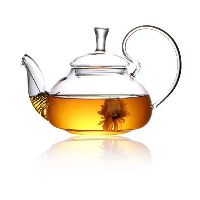 China Sustainable YOYO High Borosilicate glass strawberry cold hot water jug water kettle glass teapot for sale