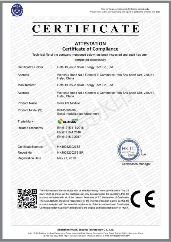 CE - Bluesun Solar Co., Ltd.