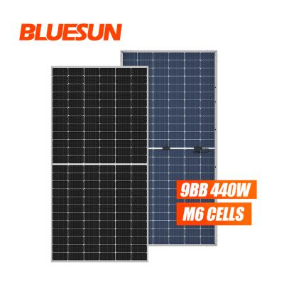 China Ja Half Cell Solar Panels 9bb Mono Bifactial 166mm 435w 440w 450w BSM440M-72HBD Solar Panel for sale