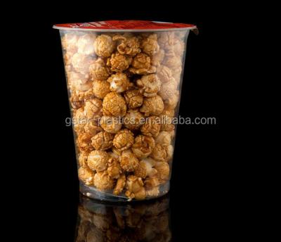 China 1000ml Food Grade PP Popcorn Plastic Cups Sealable Packagaing Containers For Popcorns for sale