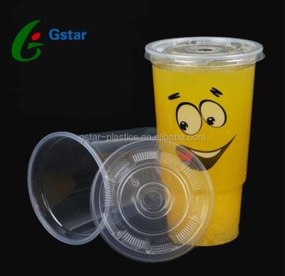 China Extra Large 950ml PP Sealable Cups 32oz Disposable Plastic Glass Cups With Lids For Juice Cold Hot Drinks for sale