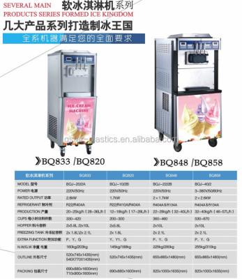 China Wholesale Price 3-Flavor Commercial Vertical Soft Ice Cream Machine BQ820/110v/220v 520x745x1435mm for sale