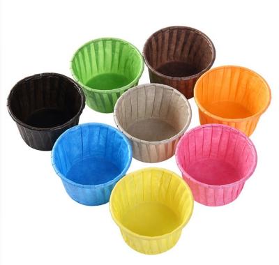 China Colorful 50mm Bottom Liners Disposable High Temperature Resistance Cupcake Paper Cupcake Baking Cups For Cupcake Buns for sale