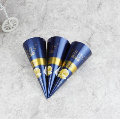 China Cone Paper Cup Disposable Cheap Ice Cream Rolled Sleeve With Logo for sale