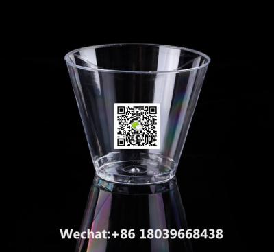 China 9oz Picosecond Style 270ML Disposable Airline Export Picosecond Cup Plastic Coffee Cup Wine Glass For Fruit for sale