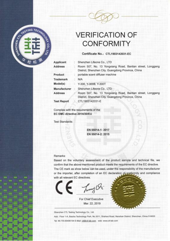 CE - Shenzhen Yijian Life Co., Ltd.