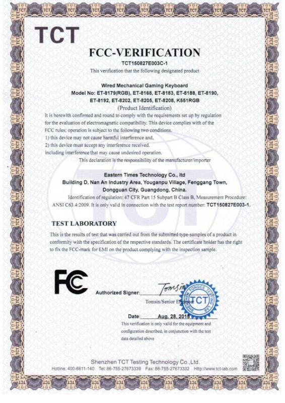 FCC - Chongqing YGM Commercial And Trading Co., Ltd.