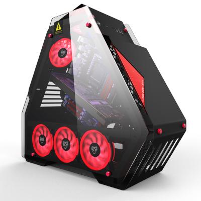 China With Cool Tower Cases Window T9 M-ATX/ATX Side Panel Computer Desktop PC Modern Special Gaming Computer Case for sale