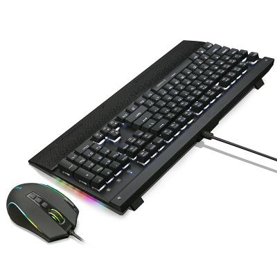 China High Quality Ergonomic RGB LED Backlight Z-727 USB LED Mechanical Gaming Keyboard Mouse Set Gaming Teclado Y Mouse for sale