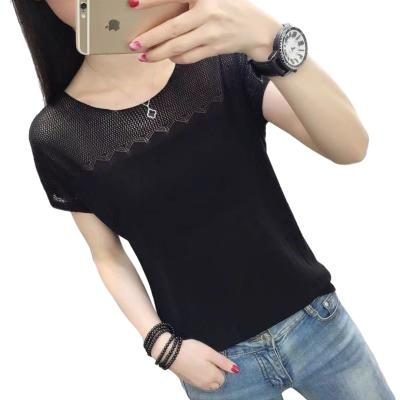 China Women Clothing Ladies QUICK DRY Plus Size T-shirt Casual Spandex Soft Textile O-Neck Chiffon For Women Refine Anti Smart Custom Made for sale