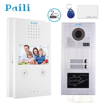 China Paili IP Video Intercom Station Home Video Door Phone Security System Door Phone For Two Apartments for sale