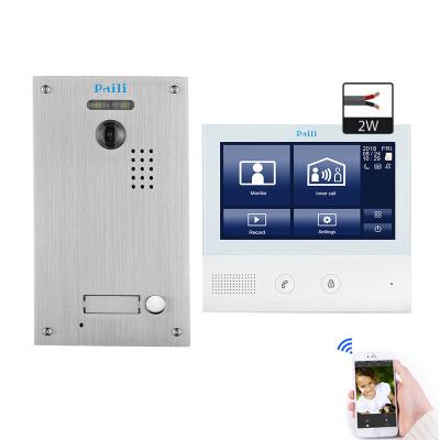 China Security System One Apartment HD Color Camera Support Anriod IOS APP Home Outdoors Open Function WIFI Video Intercom for sale