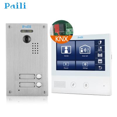 China KNX Home Security System 2 Wire KNX Smart Home Automation and Scene Lights and Touch Switch Curtain Monitor Door Video Phone for sale