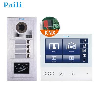 China KNX home security system 7inch touch screen villa office building automation video door phone KNX remote control system solution for sale