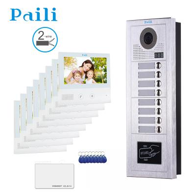 China Hot Selling CCTV Multi-Apartment CCTV Home Security System Wi-Fi Home Security System Visual Intercom Doorbell Visophone for sale