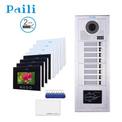 China Home Security System Smart Doorbell 2 Way Video Intercom For Apartment Door Unlock System for sale