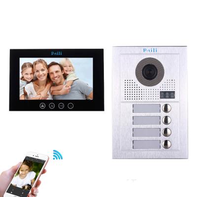 China 2020 new videocitofono IP video security system door phone 2 wires home video video intercom for 4 apartment for sale