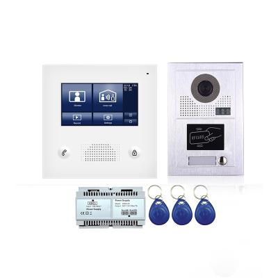 China Waterproof/Protect 2 Wire HD Video Video Doorbell Camera Intercom Door Phone System with Indoor Monitor for sale