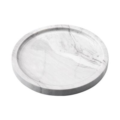 China Zuttt Tray and Simple Simple White Round Marble Coffee Table Tray Decor and Serving Tray for sale