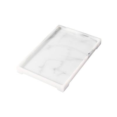 China 29*20*2.8cm Ink Color Rectangle Marble Tray and Simple Simple Coffee Table Tray Decor and Serving Tray for sale