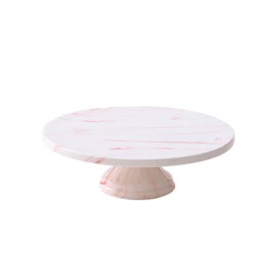 China 26*26*8cm Modern Rose Marble Dessert Tray And Coffee Table Tray Decor for sale