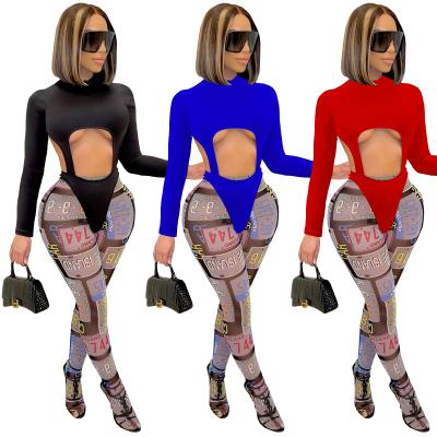 China Anti-wrinkle women's club outfits woman 2021 tops fashionable ladies high waist backless see through leggings for sale