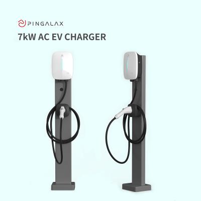 China Veichles Charging Station LCD Display Ev Charger Type 1 Pole Mounted Ev Charging Station for sale