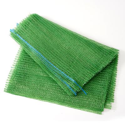 China Mesh Bag For Packaging Lightweight Fruits And Vegetables 60*90cm Material Red Tubular Drawstring Packing Nets PP Mesh Bags With A for sale