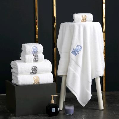 China 5 Star Hotel White Cotton 100% Luxury Hotel Bath Towel Sets /Hand Towels/Face Towel/Handuk for sale