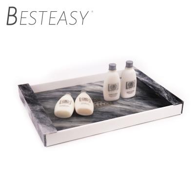 China Factory Hotel Accessories Toiletries Tray Customize Acrylic Bed Tray Acrylic Serving Tray for sale