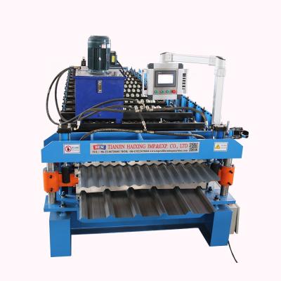 China Auotomatic and Manual Step Tile Cold Roll Forming Machine Trapezoidal Tile Roof Machine Sheet Roll Forming Machine for sale