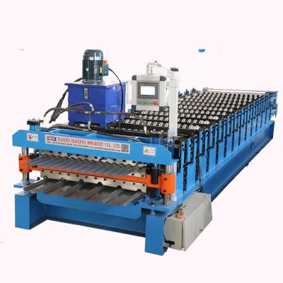 China Auotomatic and manual wall sheet steel roll machine wave panel forming machine trapezoidal steel sheet to roof machine for sale