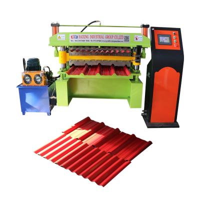 China Building Material Shops Double Layer Roof Sheet Roofing Roll Forming Machine Double Deck for sale