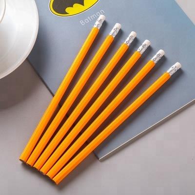 China Promotional pencil hb2b painting pencil rod factory direct wooden pencil green yellow pencil for sale