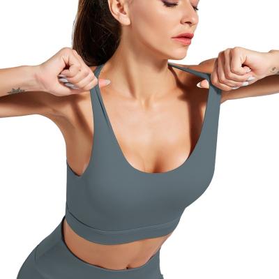 China High Print Seamless Breathable Fitness Yoga Backless Bra Lift Up Tank Top Sports Bra Women For Gym for sale