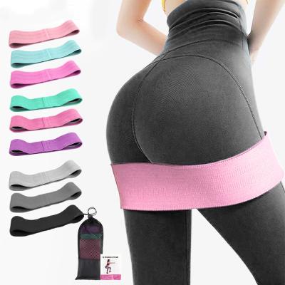 China Elastic Bands Fitness Gym Fitness Equipment Anti Pull Fabric Nylon Hip Resistance Bands Yoga Sports Comfortable Bands Fitness Bands for sale