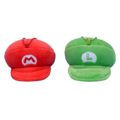 China Pendant Mario Plush Hat Keychain XUX Super Cartoon Car Small School Bag Pendant Backpack Kids Gift Holiday Wholesale for sale