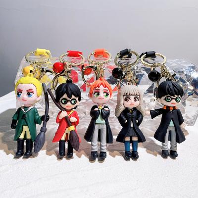 China XUX Cartoon Fashion Harry Potter PVC Key Chain Gift Wholesale Small Lovely Cartoon Cute Children Pendant Key Rings for sale