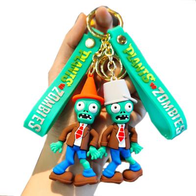 China XUX Cartoon Plants Zombie Car Key Chain Cartoon Doll Jewelry Pendants Children Mate Explosions Chain Ornaments for sale