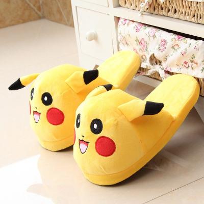 China XUX Size 35-39 Cartoon Kawaii Anime Character Plush Slippers Stuffed Anime Doll Plush Slippers Women Men Warm Home Slippers for sale