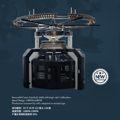 China New type weft type circular knitting machine from SINTELLI of high productive coupling for sale