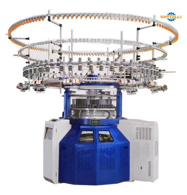 China Sintelli Single Warp Automated 4/6 Color Auto-Striper Jacquard Knitting Machine for sale