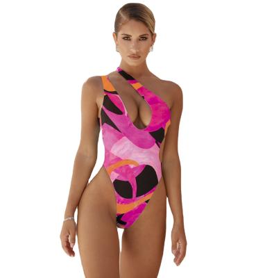 China New Arrivl 2021 Breathable One-Piece Backless Bath Suit Plus Size Swimwear Women Swimwear High Waist Bikini Swimsuit for sale