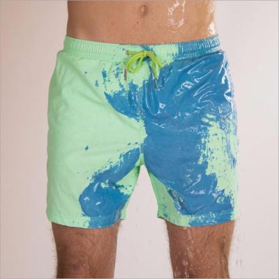 China Fashion Breathable Color Changing Beach Pants Trunks Seaside Swim Shorts Quick Drying Men for sale