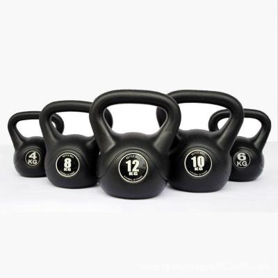 China 2021 Fitness Dumbbell Iron Sand Kettlebell Fitness Kettle Bell Plastic Filling Home Kettlebell New for sale