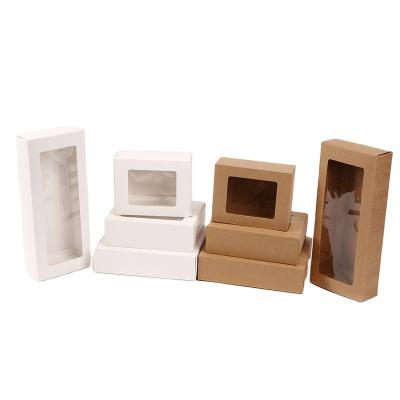 China Biodegradable White Card PVC Window Drawer Packing Box Tea Food Packaging Paper Box for sale