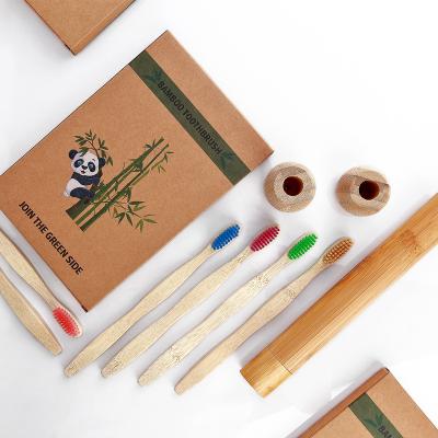 China Travel Battery Operated Wholesale Custom Toothbrush Eco-Friendly Natural Bamboo Toothbrush With Soft Bristles for sale