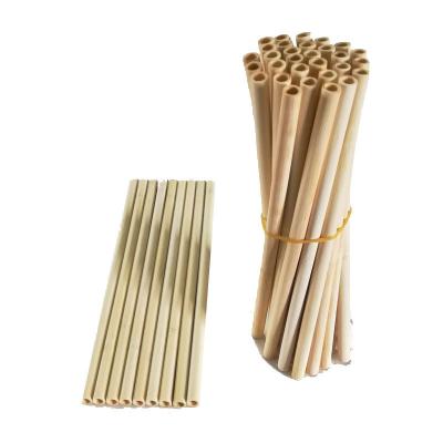 China Carbonized Minimalist Color Bamboo Fiber Straws Natural Disposable for sale